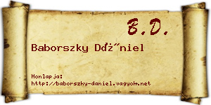 Baborszky Dániel névjegykártya